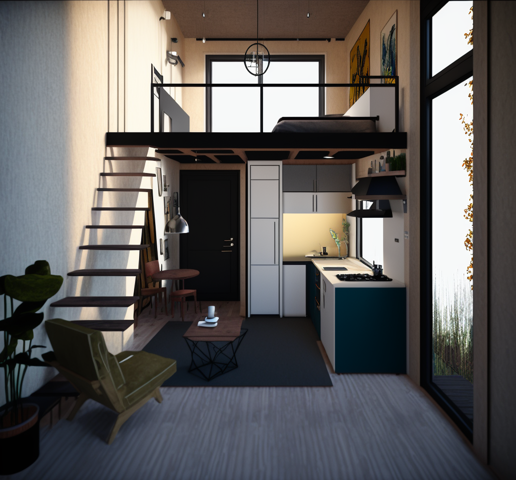 Bordeaux Blox studio ouvert avec mezzanine 